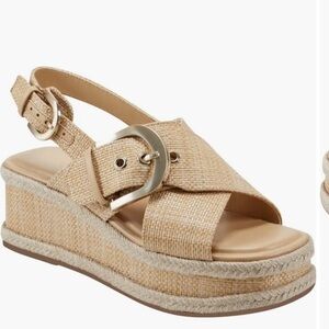 Marc Fisher Renda Slingback Espadrille Platform Wedge Sandal